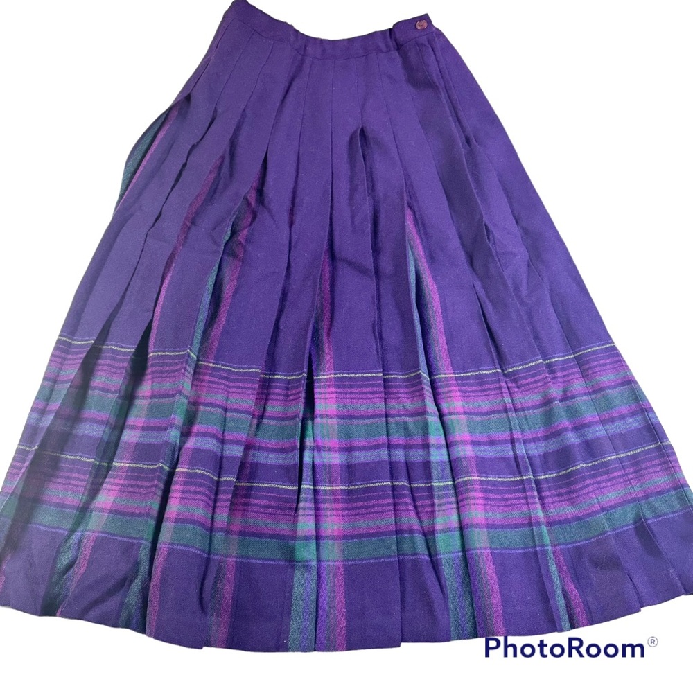 Vintage Pendleton Skirt Womens Petite 6 Wool Aline Pleated